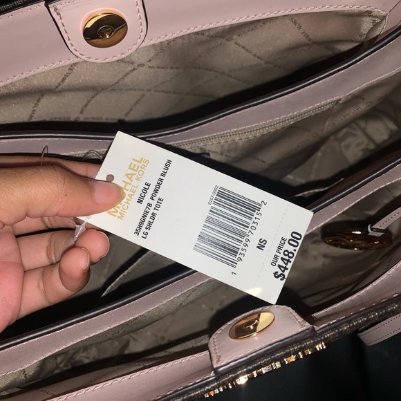 Michael Kors Nichole Powder Blush LG Tote Bag - Picture 2 of 3
